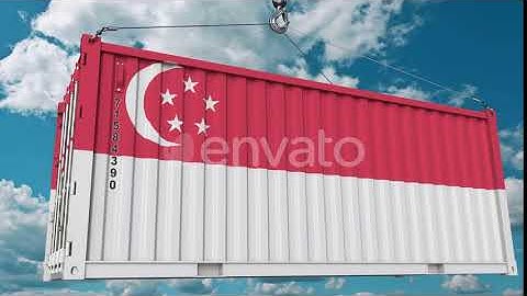 Container with Flag of Singapore | Motion Graphics - Envato elements