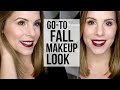 Go-to Fall Makeup Look // Vampy Lips & Glowing Skin