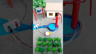 Mini Motor Water Pump With Hand Pump On Farming Project