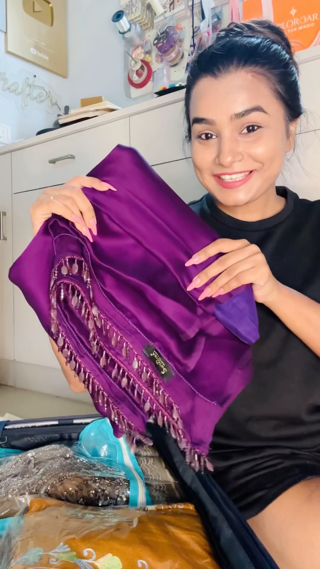 Packing for Bestie Wedding ? #crafteraditi #minivlog #shorts #wedding #weddingvlog @CrafterAditi