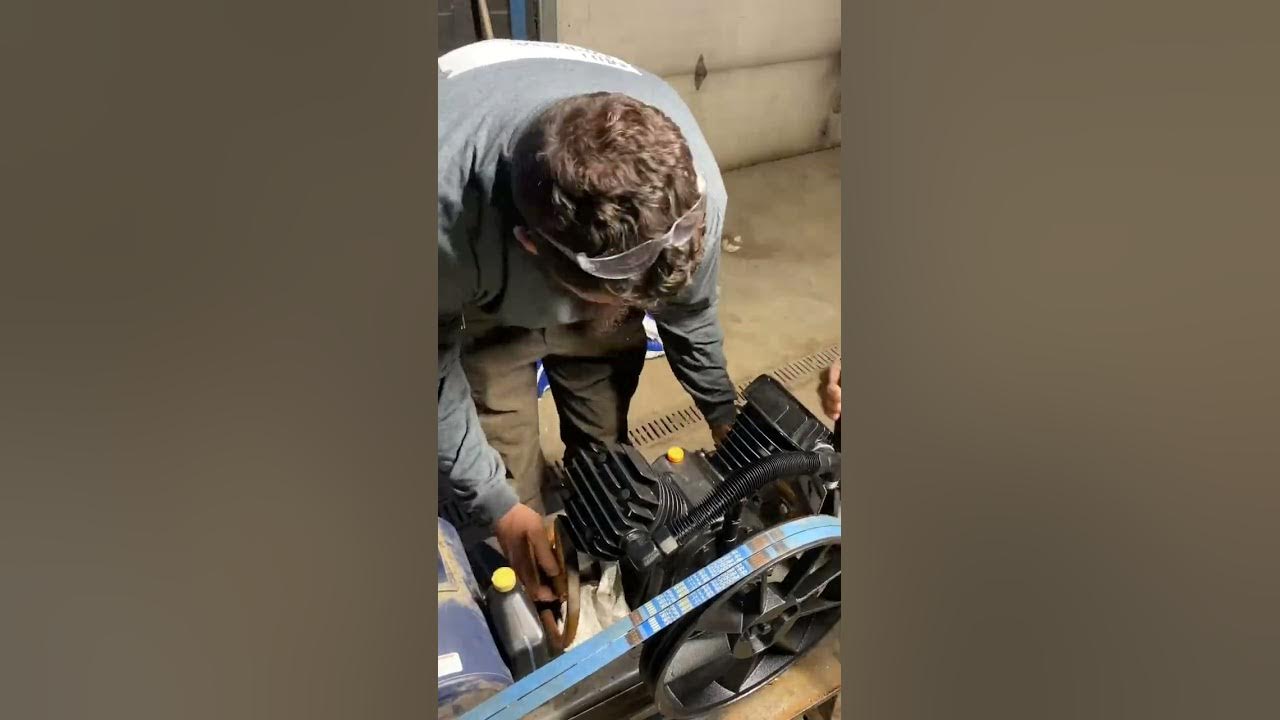 Installing a harbor freight compressor on a old tank. YouTube