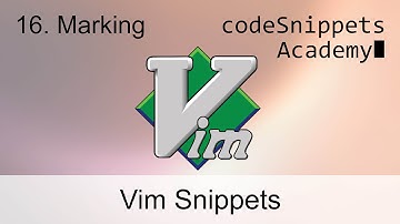 Vim Tutorial 16. Marking Locally and Globally: m, 