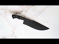 Making a blacked out chopping knife