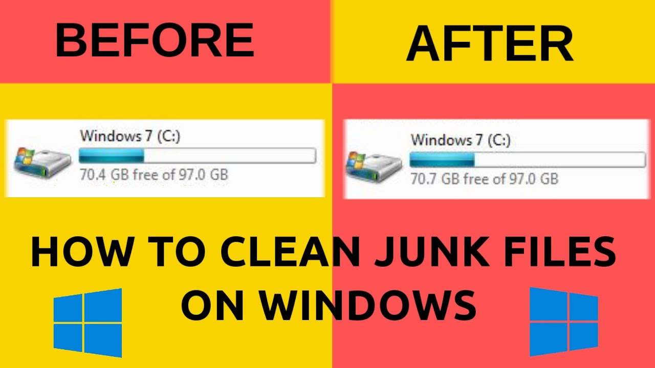 How To Clean Junk Files (Useless Data) On Windows In 4K !!! - YouTube