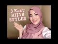 3 simple hijab tutorial styles || Chiffon malaysia | Maranao vlog - Tagalog