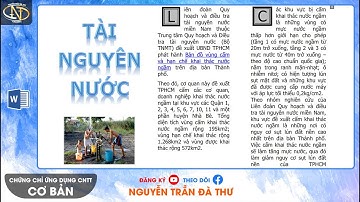 Cơ bản 16.10.2016 Đề 3 Word | Trong mỏng ngoài dày, tự tay vẽ viền cho TABLE | CC Ứng dụng CNTT
