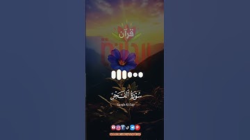 والفجر وليالٍ عشر.. #سورة_الفجر #ريحانة_قرآن #قرآن #تلاوات #quran #اسلاميات #لايك #ياسر_الدوسري