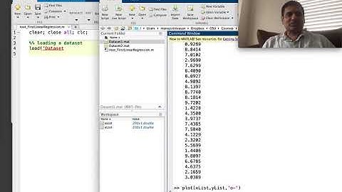 Aug 27, part 1: Linear regression in MATLAB using fitlm (28 min)