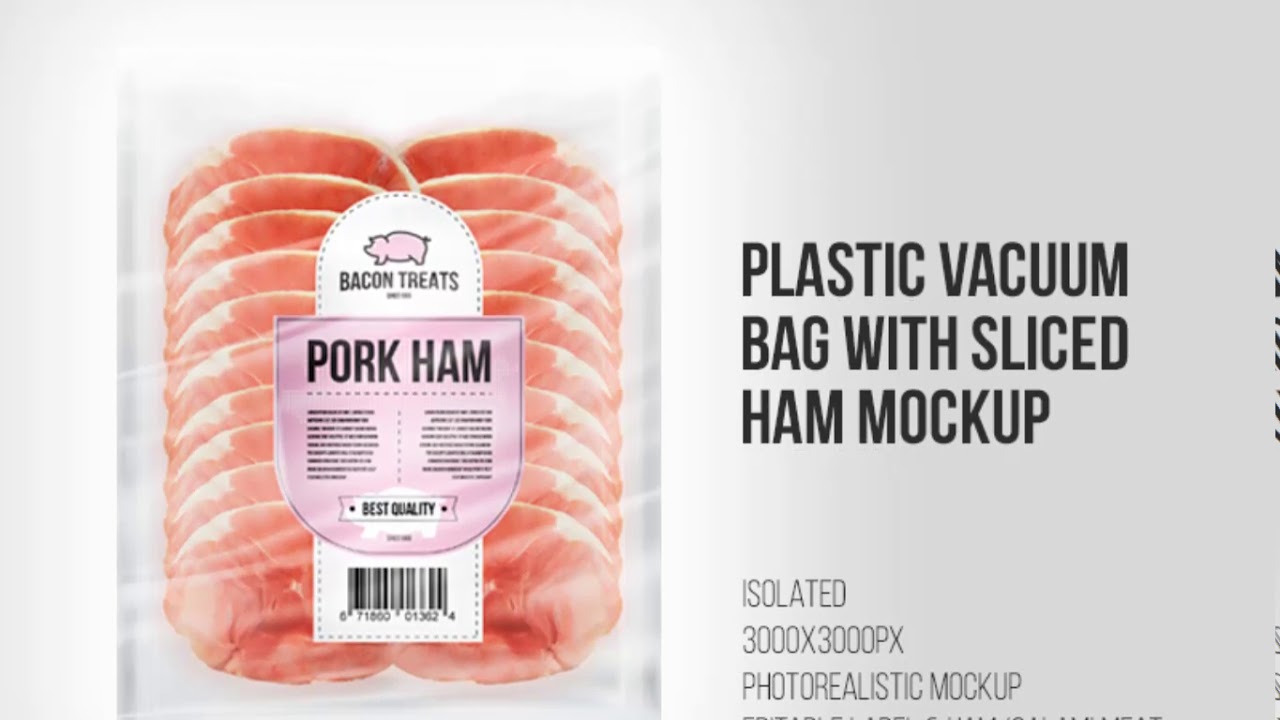 Download Free Photoshop Free Download Plastic Vacuum Bag Mockup Youtube PSD Mockup Template