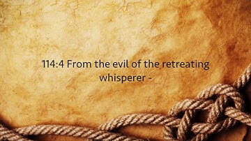 114. An-Nas (The Mankind) - سورة الناس