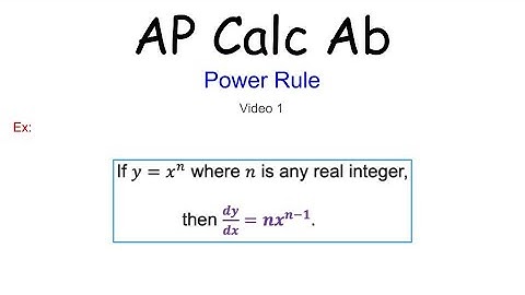 Power Rule | AP Calc AB 2.5.2(1)