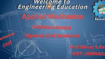 Applied Mechanics (AM) Lecture 6 | gtu mock test | 3300008 | C300008 | diploma gujarati