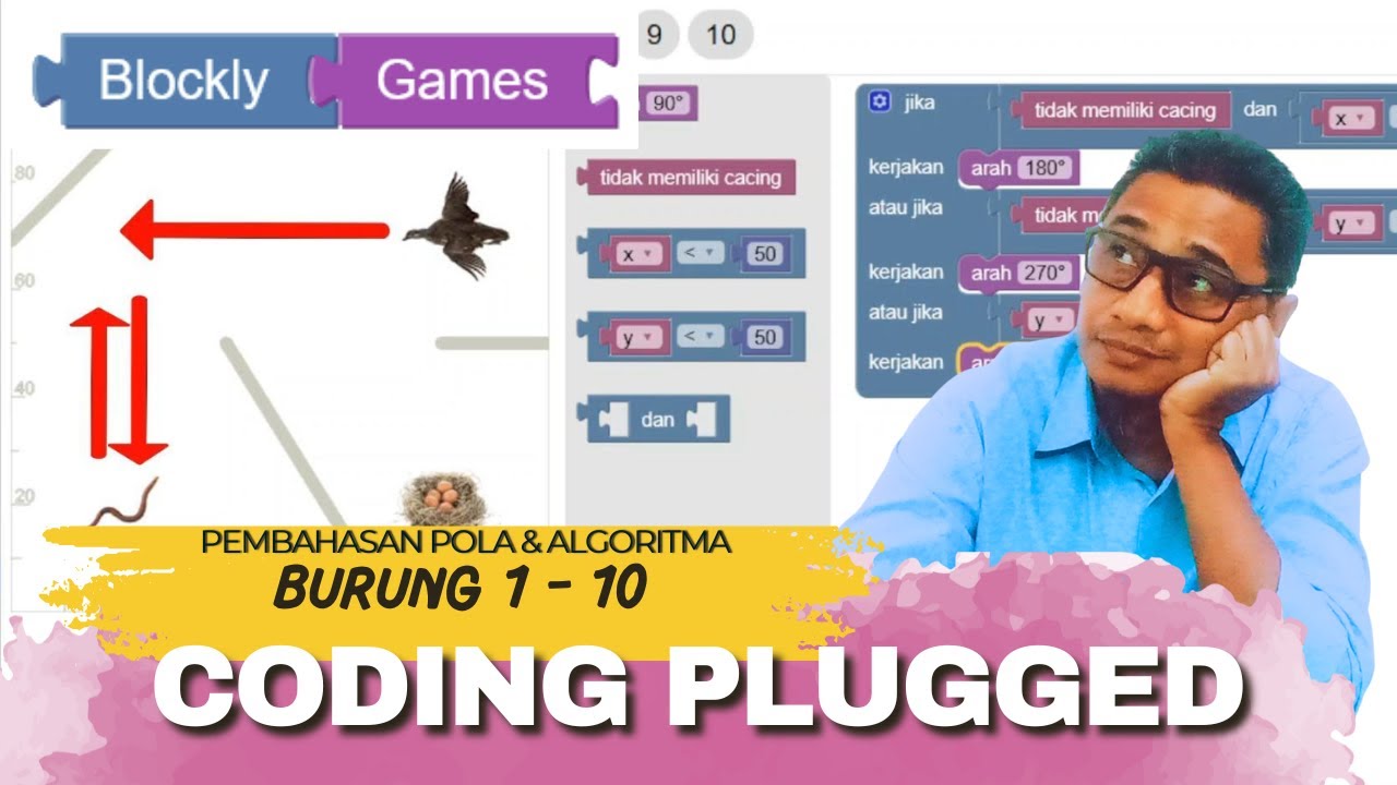 BLOCKLY GAMES - BIRD | PEMBAHASAN & KUNCI JAWABAN ALGORITMA BURUNG 1-10 ...