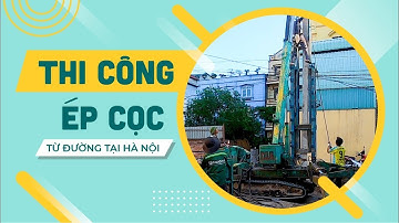 Quá Trình Ép Cọc Bê Tông Cho Công Trình Từ Đường Đẹp