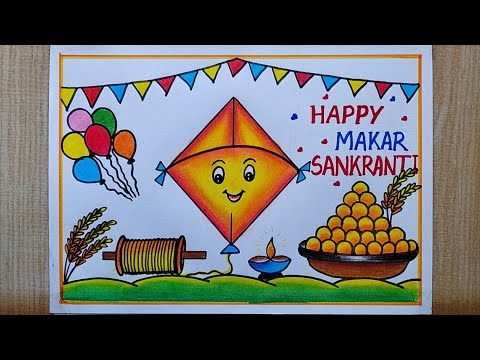 Makar Sankranti Drawing PNG Transparent Images Free Download | Vector Files  | Pngtree