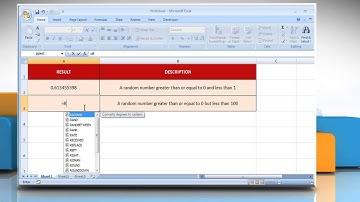 How to use the RAND function in Excel :Tutorial