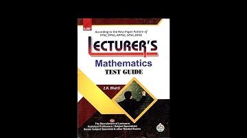 PPSC Lecturer Mathematics Test, Lecture 56, MCQs