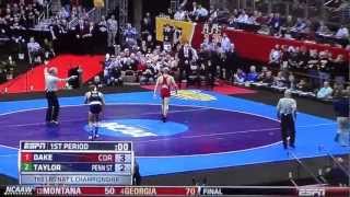 DAKE vs. TAYLOR (2013 NCAA Wrestling Championship 3/23/2013)