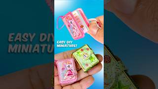 DIY Miniature Unicorn Journal 📖✨ 1:6 Scale Doll Notebook Tutorial #Shorts #diy #craft #miniature