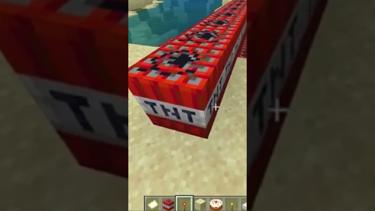 Minecraft TNT Bridge over water! Mega Explosion 