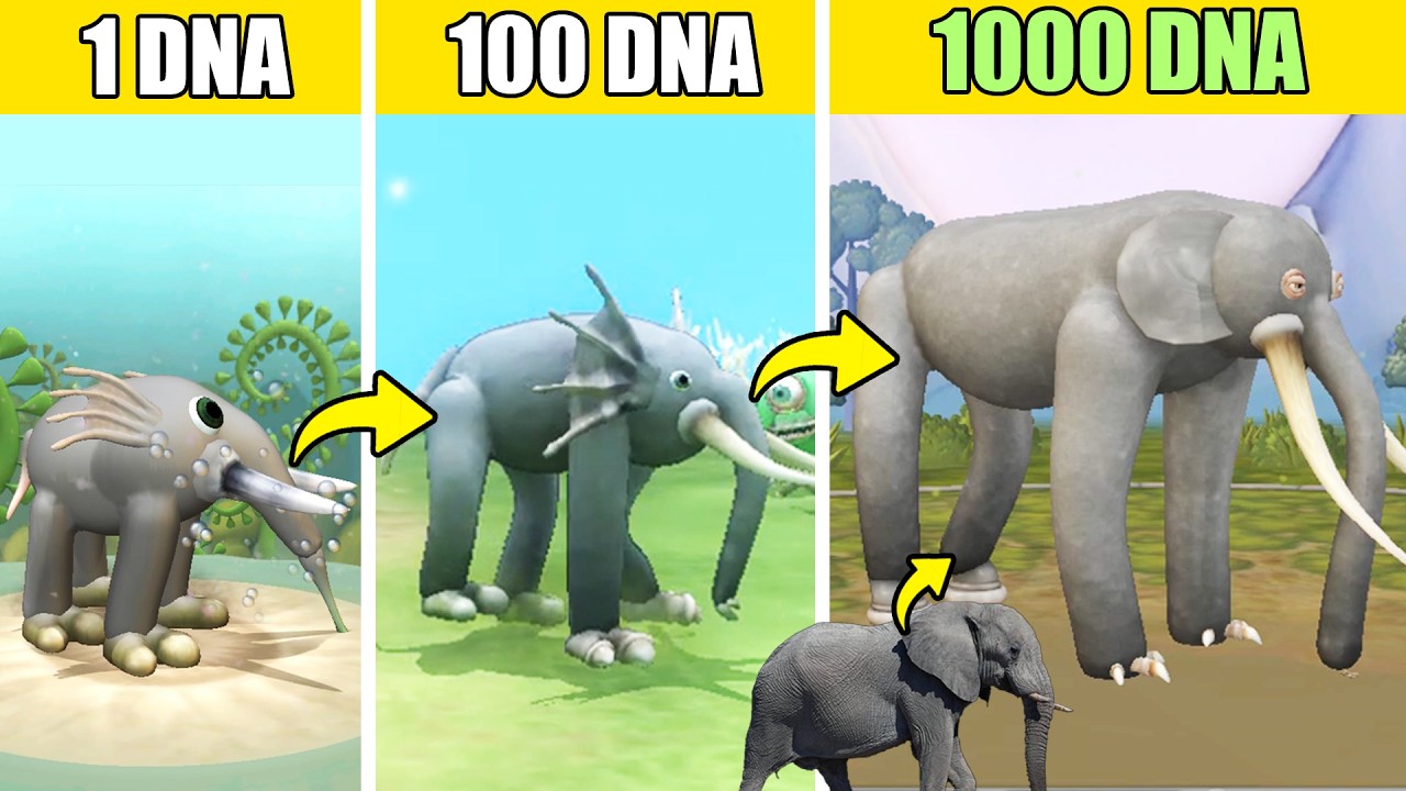 ①P.elephantotis(spore) Evolving the ULTIMATE Elephant Herd in SPORE - YouTube