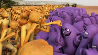 Dame Tu Cosita's HUNGER (Ep445) Grimace Army Vs Damilla Army