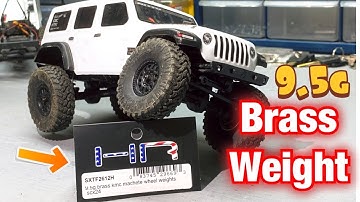 Axial SCX24 Brass wheel weight MOD before & after