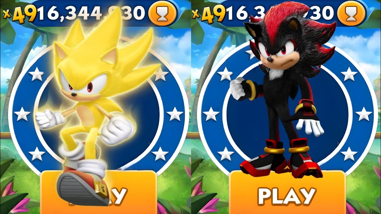 Sonic Dash - Super Sonic VS Shadow Dash _ Movie Sonic vs All Bosses ...