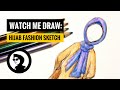 Design Hijab Fashion Sketch