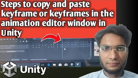 Steps to copy and paste keyframe or keyframes in animation editor window in Unity