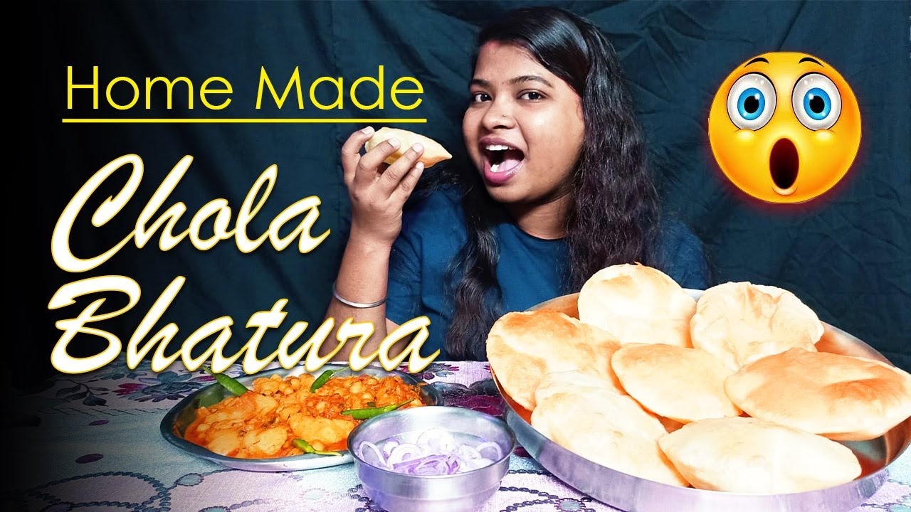Homemade spicy🌶chole bhature🍪Eating challenge,Big bites🥵