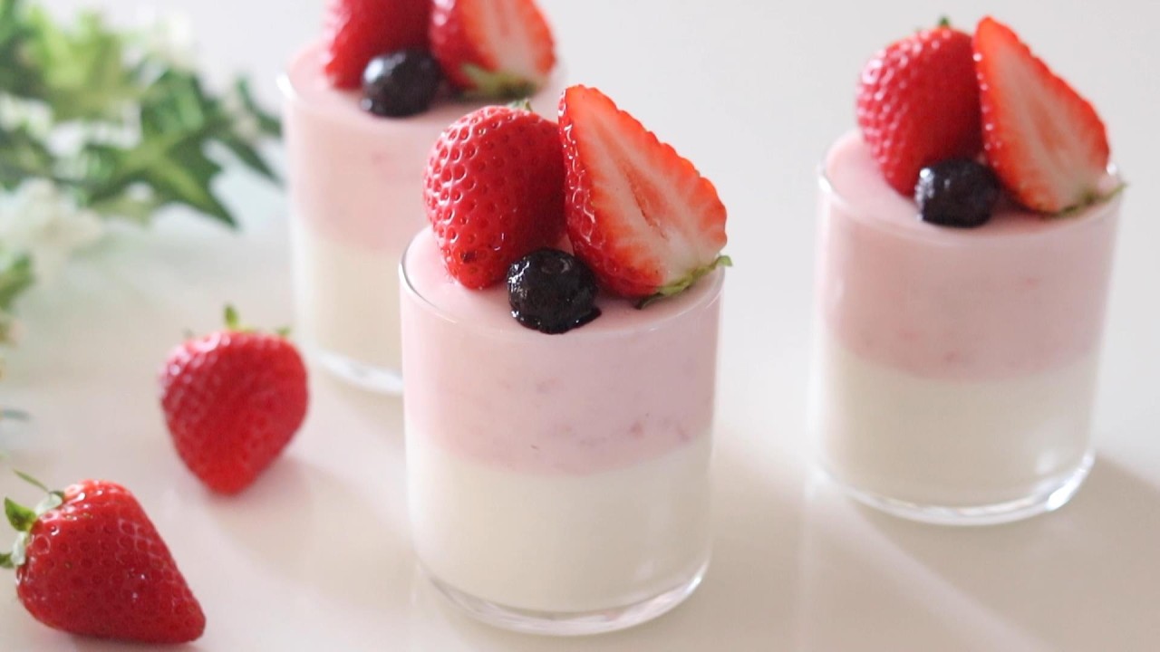いちごのヨーグルトムースの作り方／Strawberry Yogurt Mousse Recipe