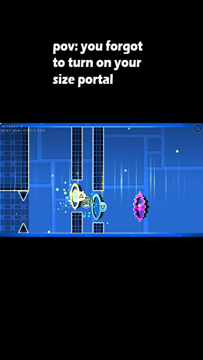 POV: you forget to turn on your size portals #geometrydash #gd #shorts