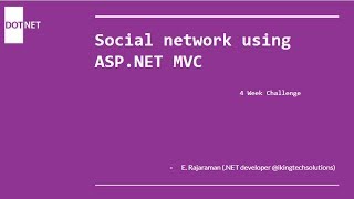 Social network using ASP.NET MVC (part - 1) screenshot 1