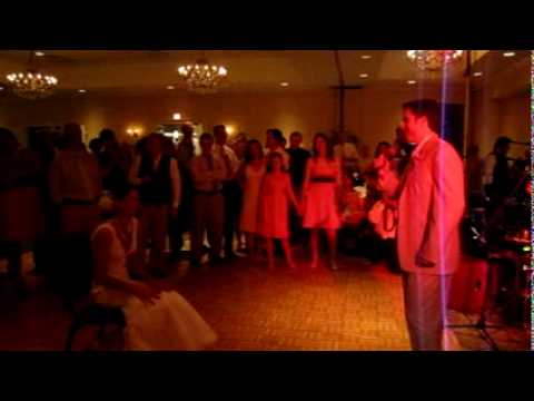 Marc singing "Grow Old With You" to Lauren at wedd...