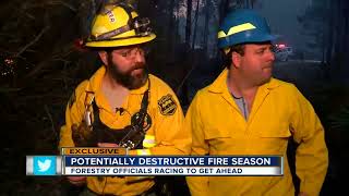 Exclusive: Rare nighttime prescribed burn shows dangers ahead for Floridians and dangerous wildfires
