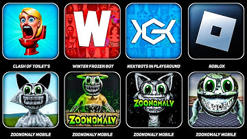 Nextbots in Playground Mod Zoonomaly,Roblox Zoonomaly OBBY,Clash of Toilets,Winter Frozen