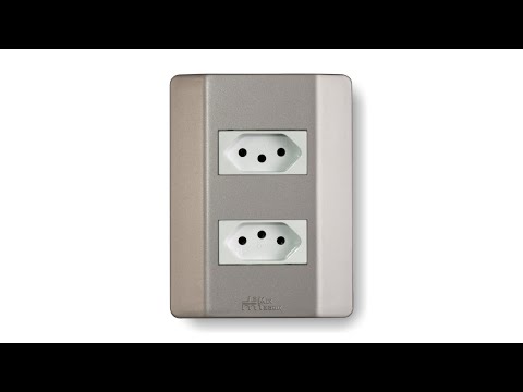 Tomada 2P+T 10A/250Vca Engate Convencional com placa Horizontal Prisma (39078)