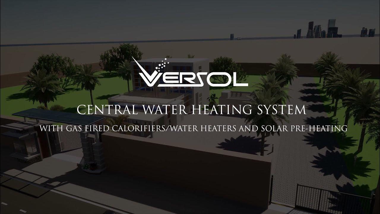 centralised-hot-water-system-with-gas-fired-calorifiers-and-solar-pre