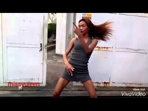Brazilian slim shemale dance for you
