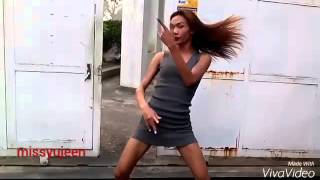 Brazilian slim shemale dance for you