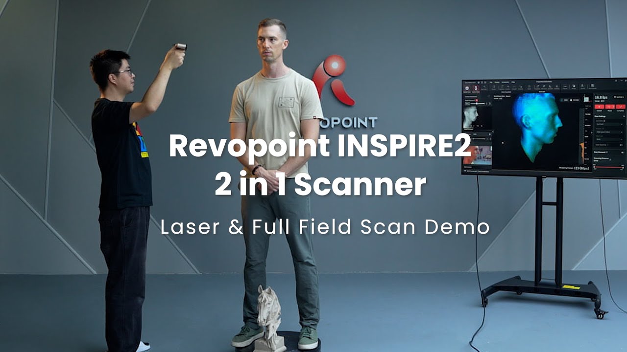 Revopoint INSPIRE 2 — демонстрация лазерного и полномасштабного сканирования
