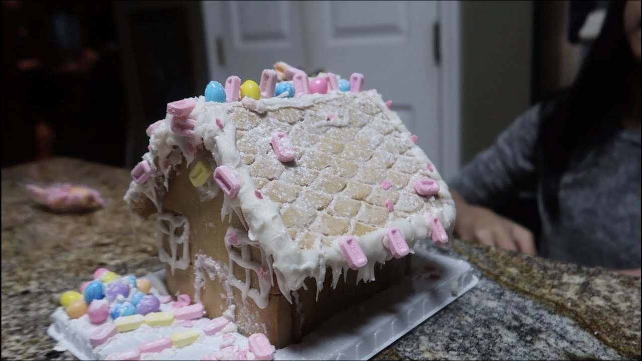 Making and Easter themed Gingerbread house!!