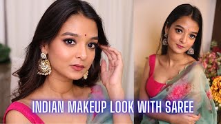 Indian guest wedding makeup in HINDI | soft, glitter and EASY screenshot 5