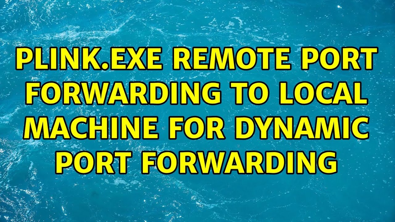 plink.exe remote port forwarding to local machine for dynamic port