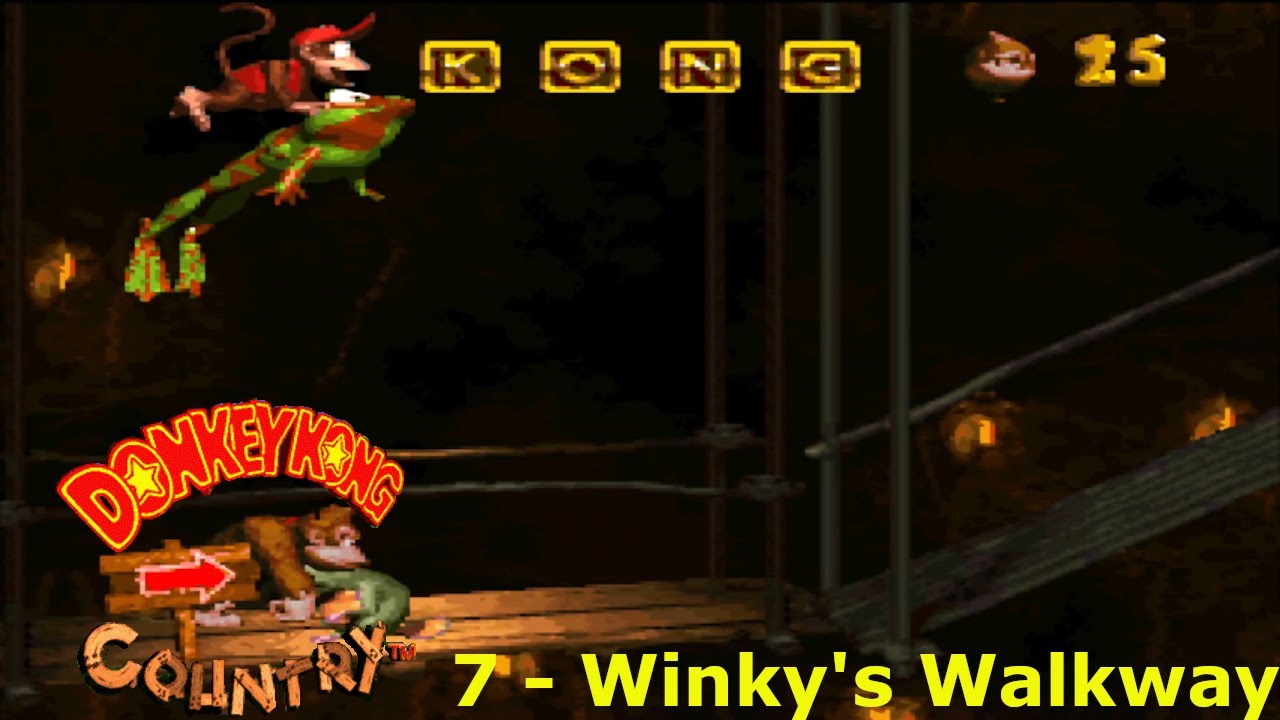 Donkey Kong Country al 101 SNES Winky's Walkway. YouTube