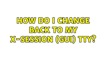 Ubuntu: How do I change back to my X-session (GUI) tty?