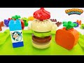 Lets open our own hamburger shop with lego duplo food bricks