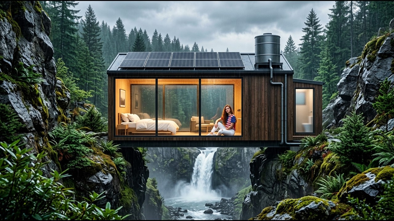 This Girl Built an IMPOSSIBLE Survival Shelter in a Natural Gap Between ...