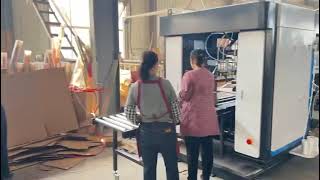 Automatic flexo printer slotter with inline folder gluer 